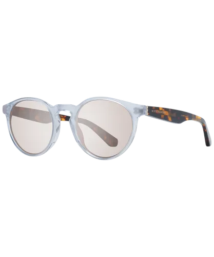 Scotch & Soda Mens Round Sunglasses - Transparent - One