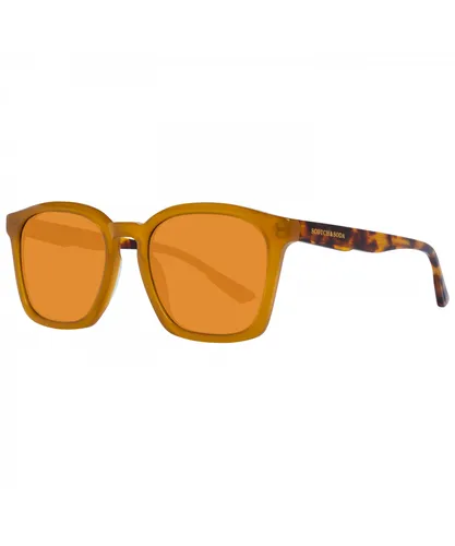 Scotch & Soda Mens Square Sunglasses with Gradient Lenses - Yellow - One