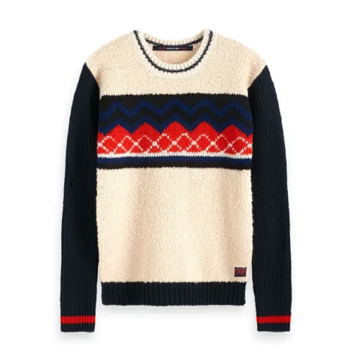 Scotch & Soda , Plush Sweater, Stay Warm and Stylish ,Multicolor male, Sizes: