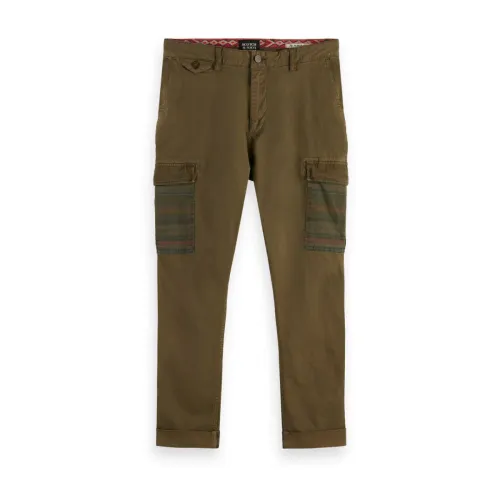 Scotch & Soda , Slim-Fit Cargo Pants ,Green male, Sizes:
