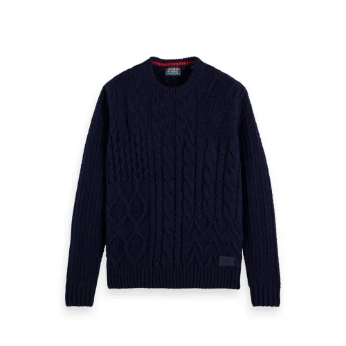 Scotch & Soda , Textured Sweater ,Blue male, Sizes: