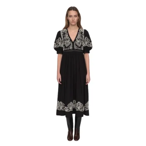 Sea NY , Cordera Embroidered Dress ,Black female, Sizes: