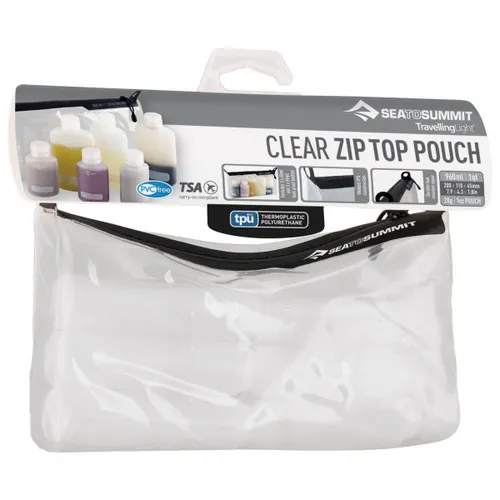 Sea to Summit - TPU Clear Ziptop Pouch - Wash bag size One Size, grey/white