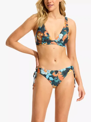 Seafolly Spring Festival Tie Side Bikini Bottoms - True Navy - Female