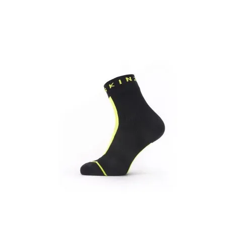 Sealskinz Dunton WP All Weather Ankle Sock with Hydrostop : Black/Neon