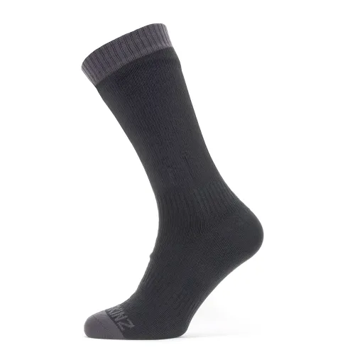 Sealskinz Warm Weather Mid Length Waterproof Sock (Black/Grey)