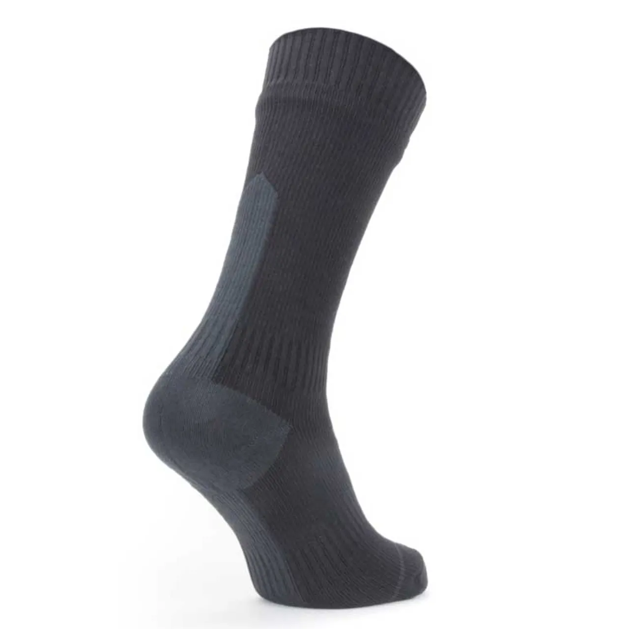 Sealskinz Waterproof All Weather Mid Length Socks with Hydrostop (Black/Grey)