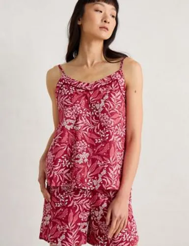 Seasalt Cornwall Womens Pure Cotton Floral Pyjama Set - 10REG - Red Mix, Red Mix