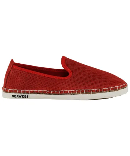 Seavees Ocean Park Red Womens Shoes Leather