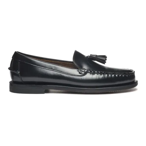 Sebago , Black Flat Shoes ,Black female, Sizes: