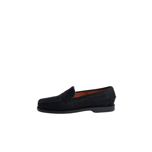 Sebago , Black Leather Flat Shoes ,Black female, Sizes: