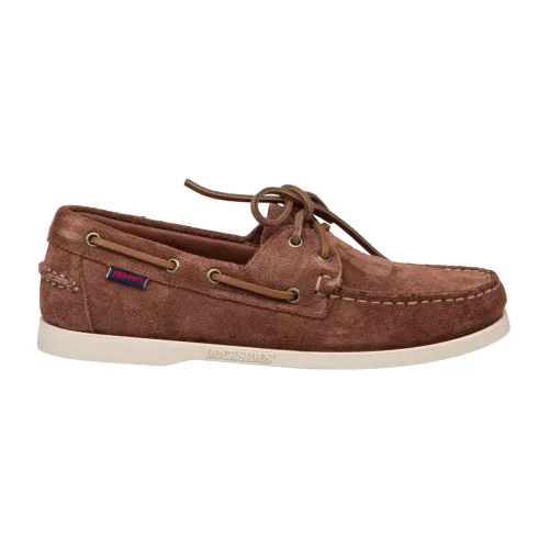 Sebago , Classic Suede Boat Shoes ,Brown male, Sizes: