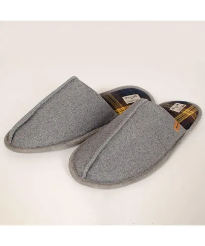 Secret Label Mens Grey Mule Slippers