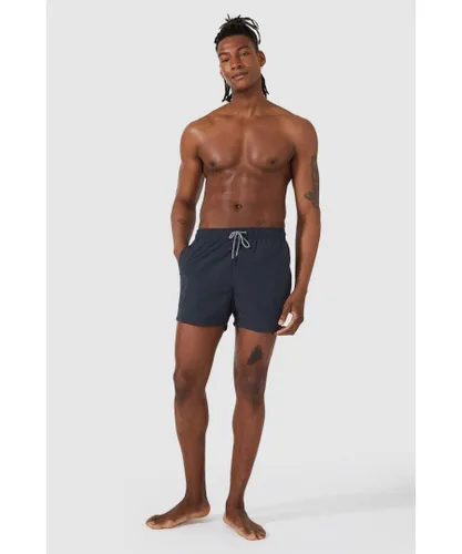 Secret Label Mens Plain Swim Shorts - Grey Nylon