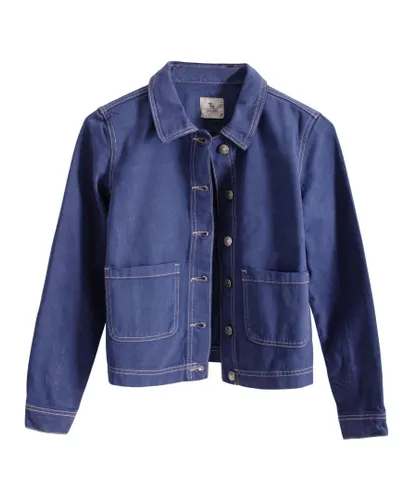 Secret Label Womens Cotton Chore Utility Jacket - Blue