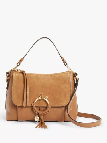 See By ChloÃ© Joan Suede Leather Small Satchel Bag, Caramello - Caramello - Female