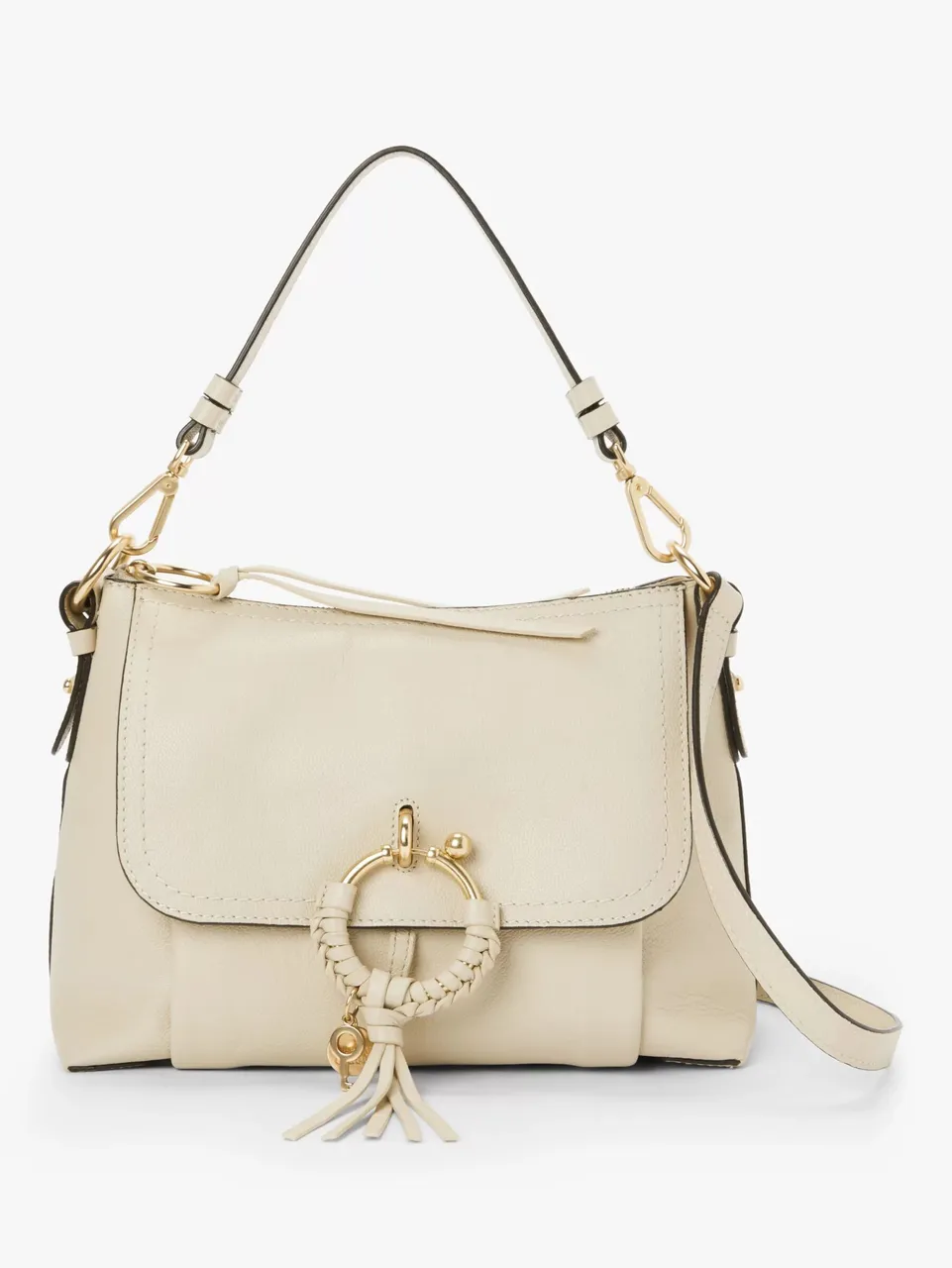 See By ChloÃ© Joan Suede Leather Small Satchel Bag - Cement Beige - Female