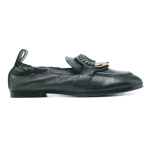 See by Chloé , Black Leather Loafers for Women ,Black female, Sizes: