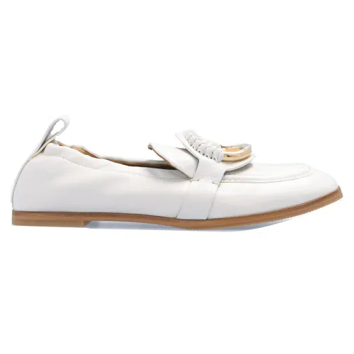 See by Chloé , Hana Leather Loafers ,Beige female, Sizes: