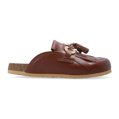 See by Chloé , Lyvi Leather Mules ,Brown female, Sizes: