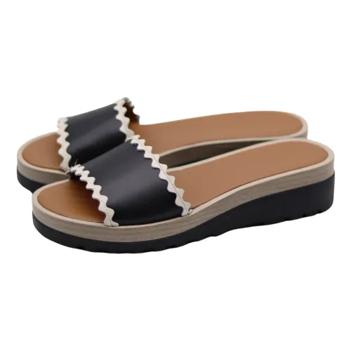 See by Chloé , Summer Sliders with Dent Pattern ,Brown female, Sizes: