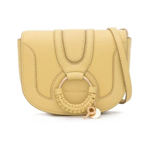 See by Chloé , Yellow Grained Texture Crossbody Bag ,Yellow female, Sizes: ONE SIZE