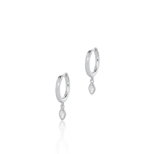 Seek + Find Wonder Silver Drop Earrings - Silver