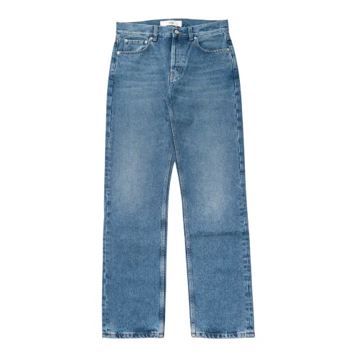 Séfr , Straight Cut Cotton Jeans Ss22 ,Blue male, Sizes: