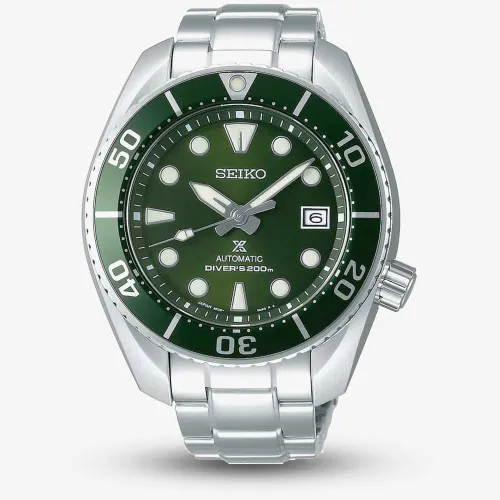 Seiko Mens Prospex Sumo Automatic Divers Green Dial Bracelet Watch SPB103J1