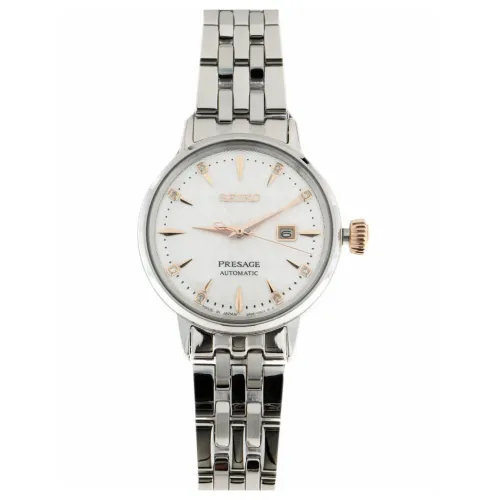Seiko , Presage Automatic 3 Hands Ladies Watch ,White male, Sizes: ONE SIZE