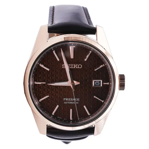 Seiko , PresageSharp Edged Series Automatic Watch ,Brown male, Sizes: ONE SIZE