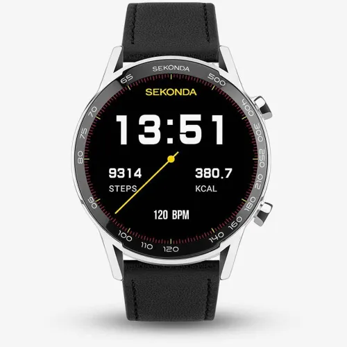 Sekonda Active Plus Black Leather Smart Watch 30178
