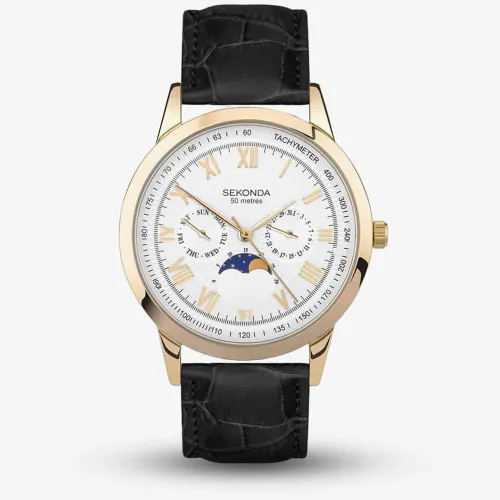 Sekonda Armstrong Moonphase Gold Plated Watch 30147