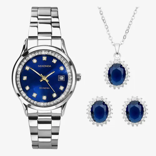 Sekonda Catherine Blue Jewellery & Watch Set 49037