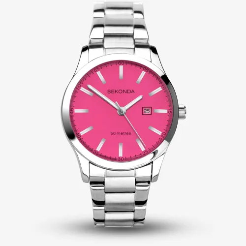 Sekonda Classic Taylor Neon Pink Dial Watch 40613