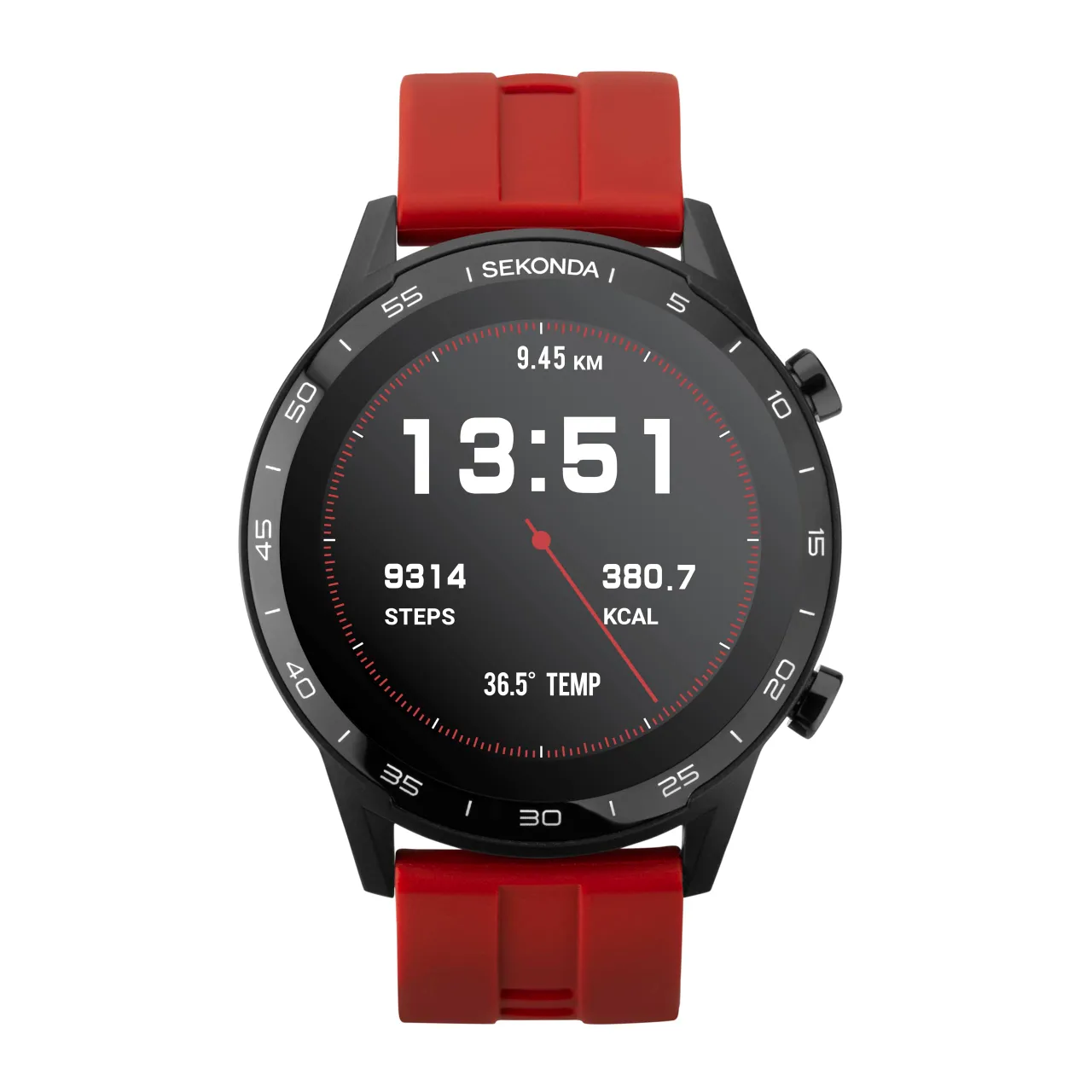 Sekonda Mens 45mm Smart Watch with Heart Rate and Sleep