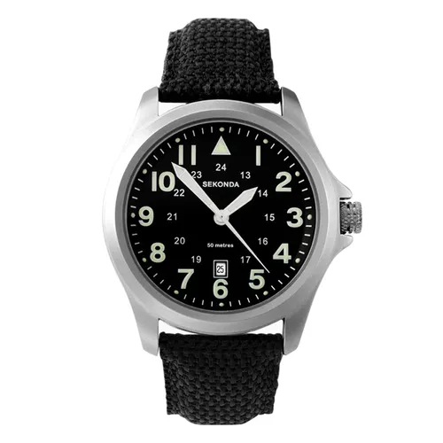 Sekonda Men's Quartz Watch with Black Dial Analogue Display