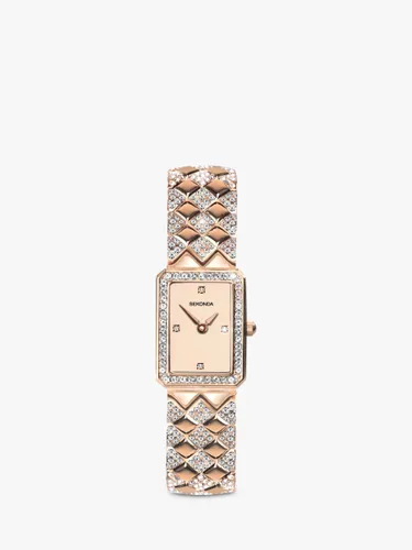 Sekonda Women's Crystal Bracelet Strap Watch - Rose Gold 40514.27 - Female