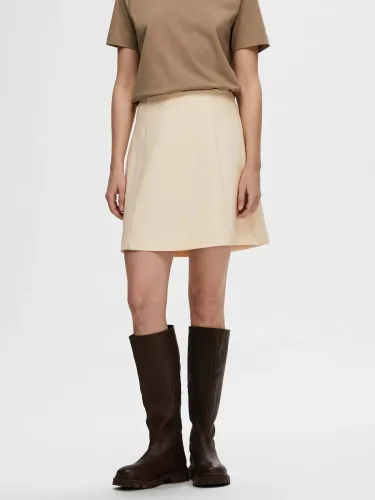 SELECTED FEMME Rita Mini Skirt, Birch - Birch - Female