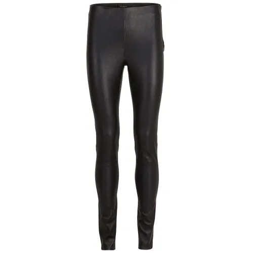 Selected Femme , Stretch leather trousers ,Black female, Sizes: