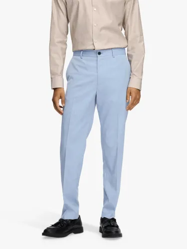 SELECTED HOMME Cedric Tailored Suit Trousers - Light Blue - Male