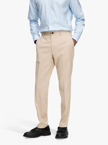 SELECTED HOMME Cedric Tailored Suit Trousers - Sand - Male