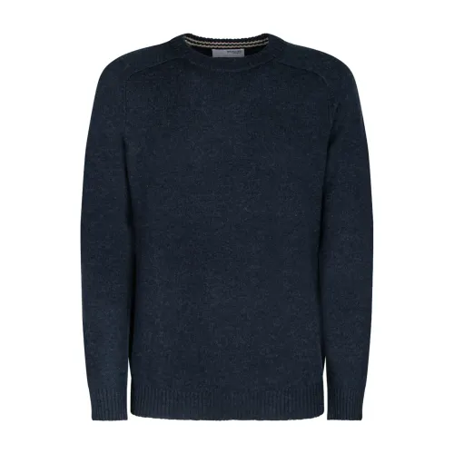 Selected Homme , Dark Blue Wool Sweater ,Blue male, Sizes: