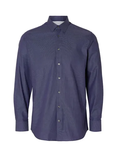 SELECTED HOMME Detailed Shirt, Navy - Navy - Male