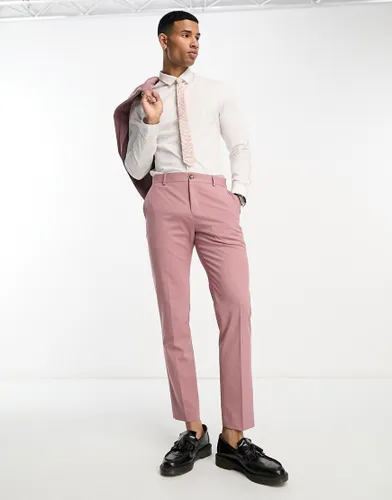 Selected Homme loose fit suit trouser in dusty pink