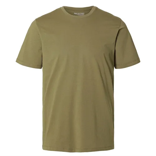Selected Homme Mens Farrell T-Shirt Dusky Green