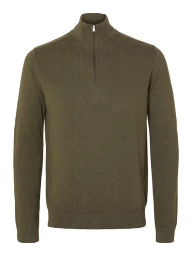 SELECTED HOMME Men's Slhberg Noos Half Zip Cardigan Sweater