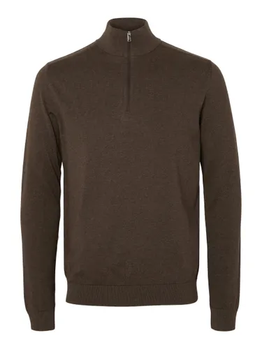 SELECTED HOMME Men's Slhberg Noos Half Zip Cardigan Sweater