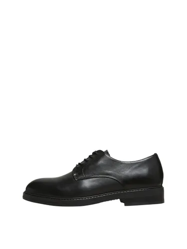 SELECTED HOMME Men's Slhblake Leather Derby Shoe B Noos