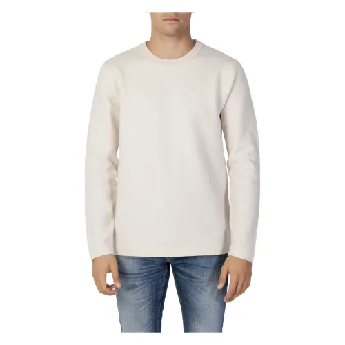 Selected Homme , Slhbelo LS Knit Crew Neck W - 16086691 ,White male, Sizes: